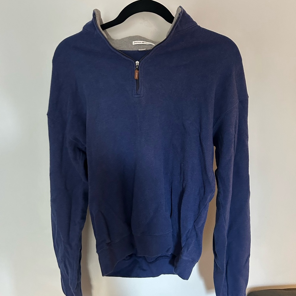 Peter Millar Navy Zip-Up Sweater